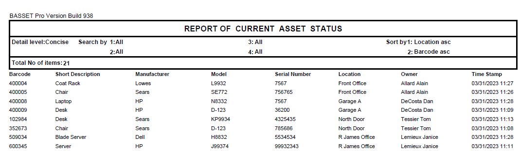 Report example