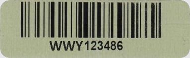 Green barcode label